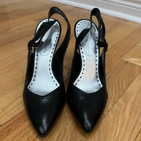 Paolo Corclli Black Slingback Heels - Picture 1 of 4